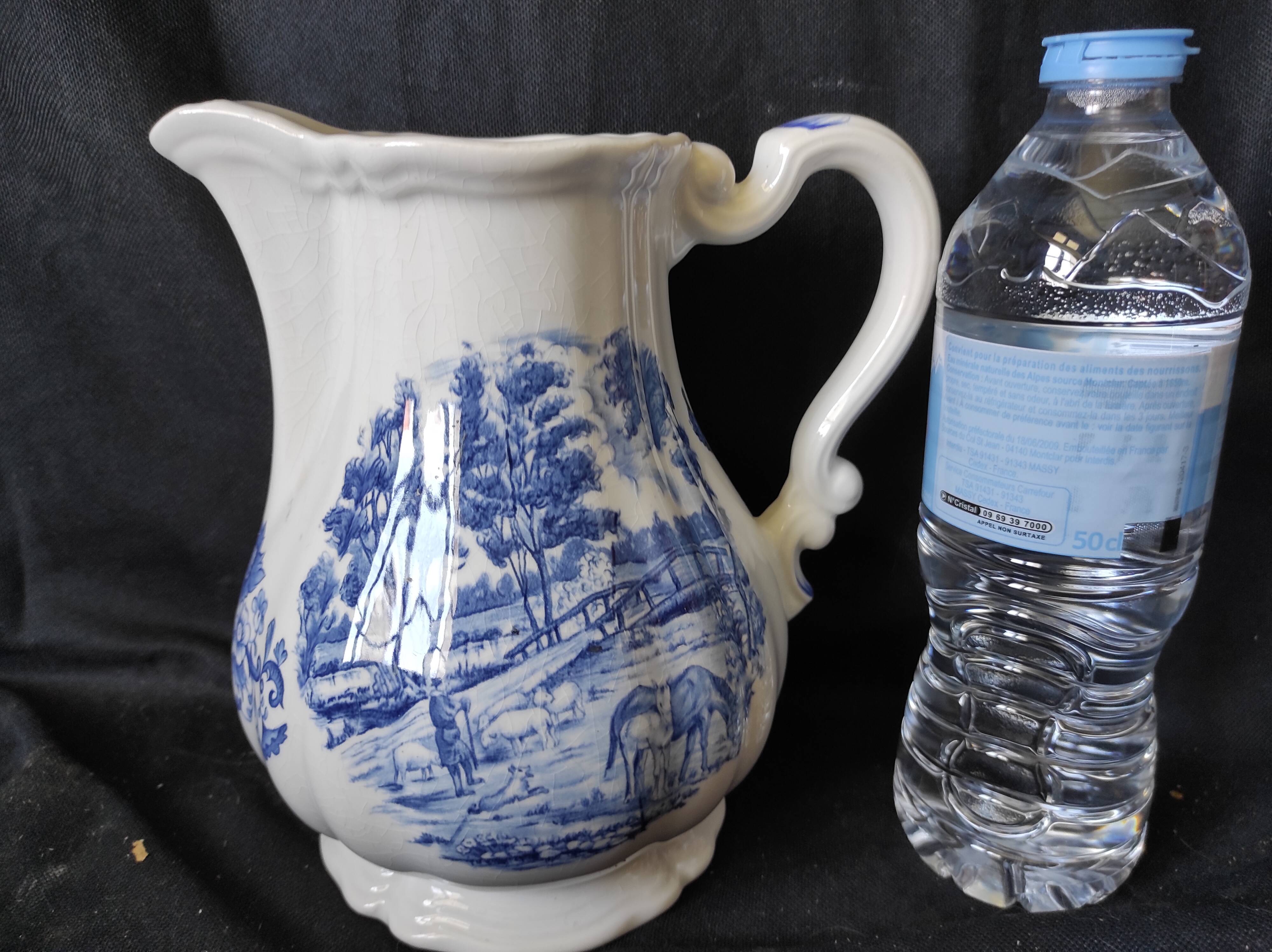 BELLE CAFETIERE /THEIERE BLEU /BLANC/SARREGUEMINES /DERBY France /JUG