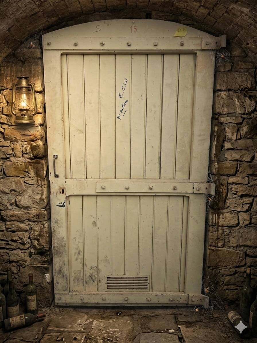 19th-century solid oak barn door