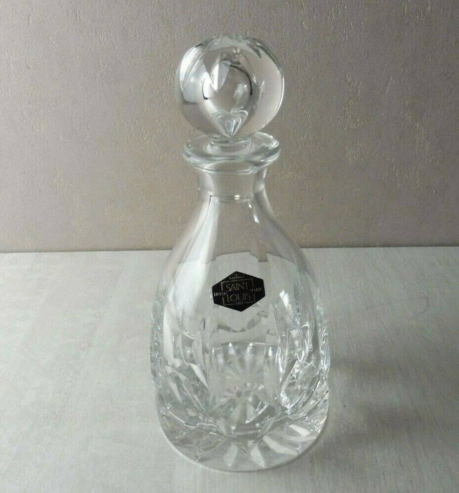 Old carved crystal decanter, from Saint Louis