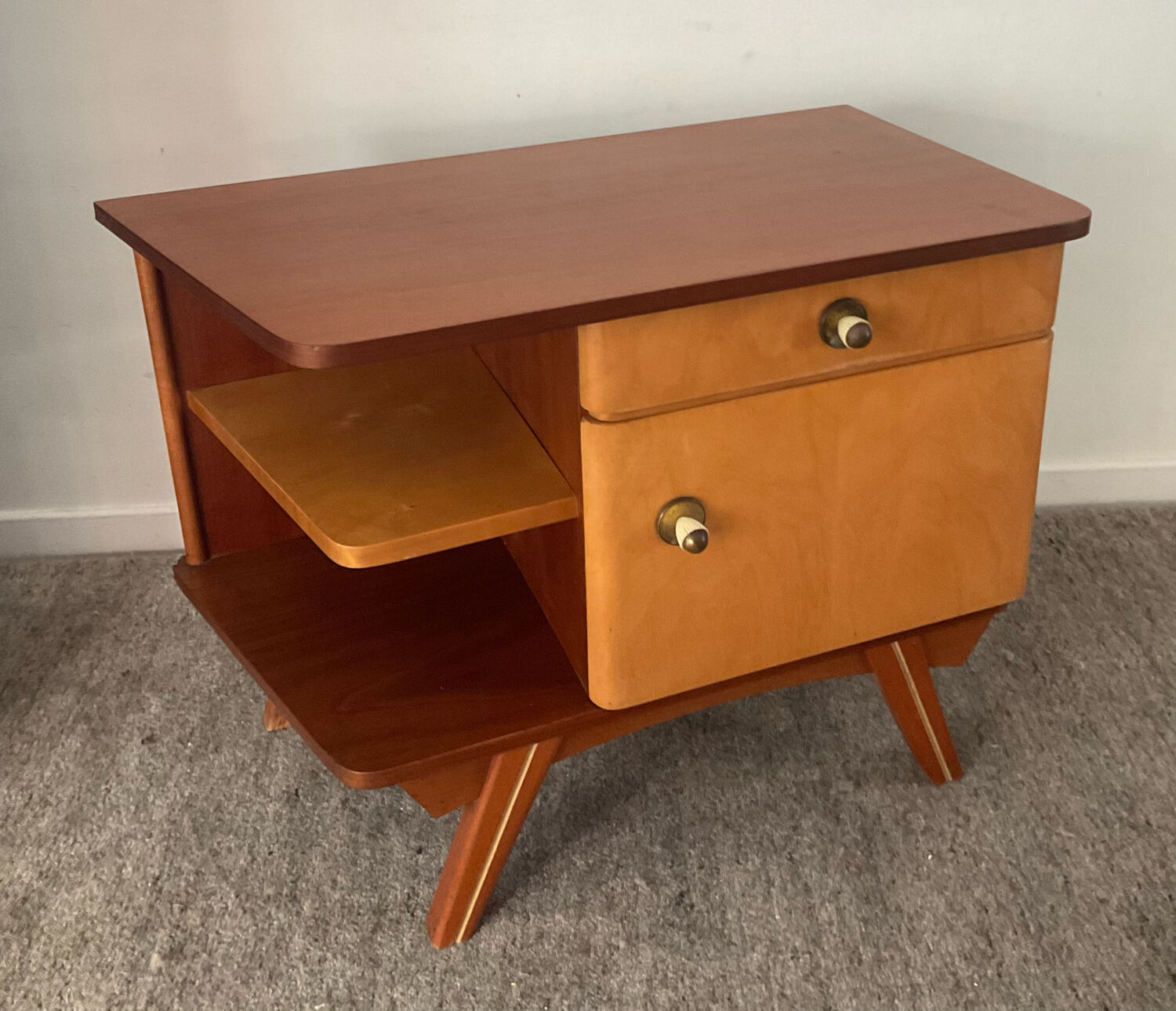 Vintage teak bedside table from the years 50-69