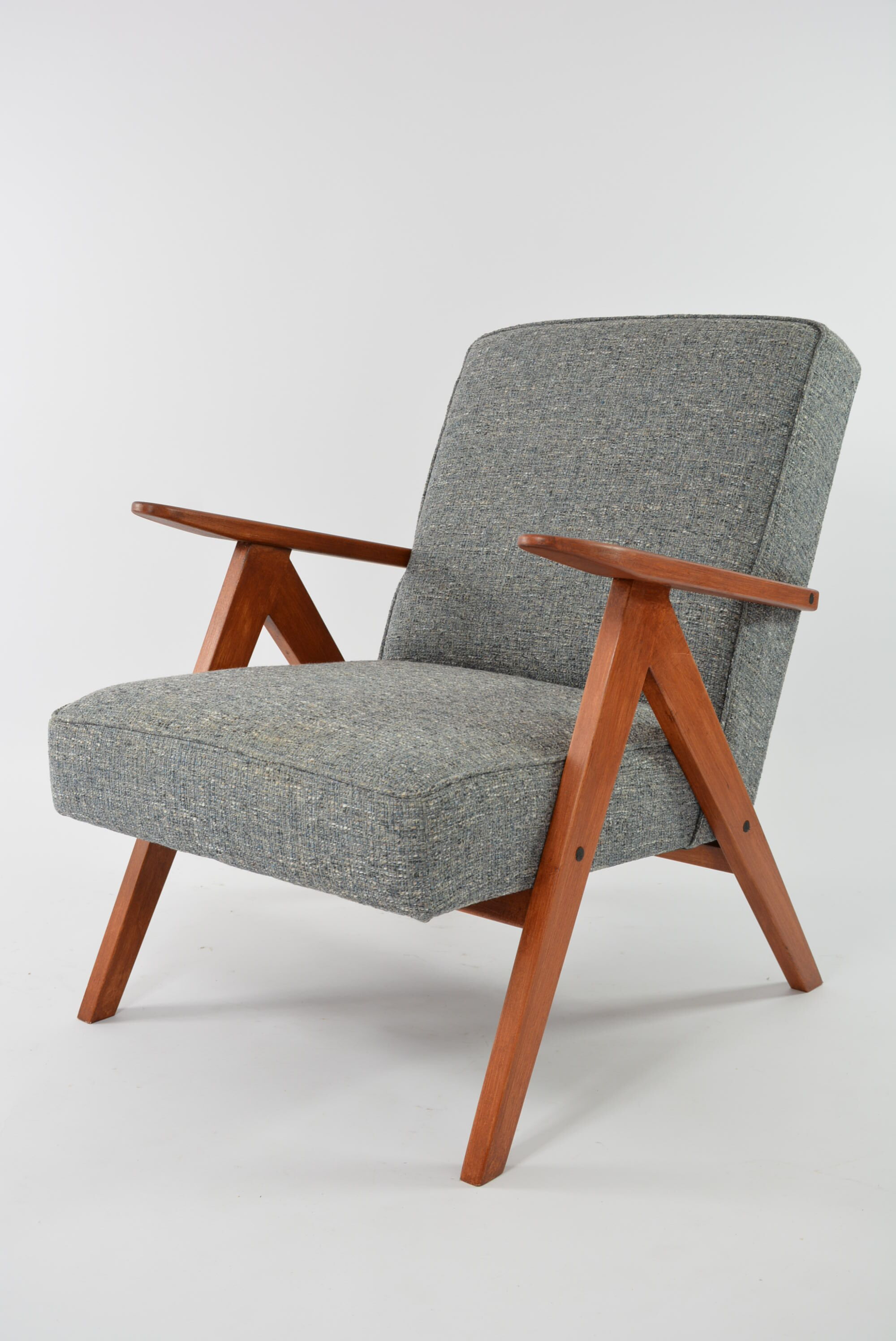 Armchair kompas blue gray mottled