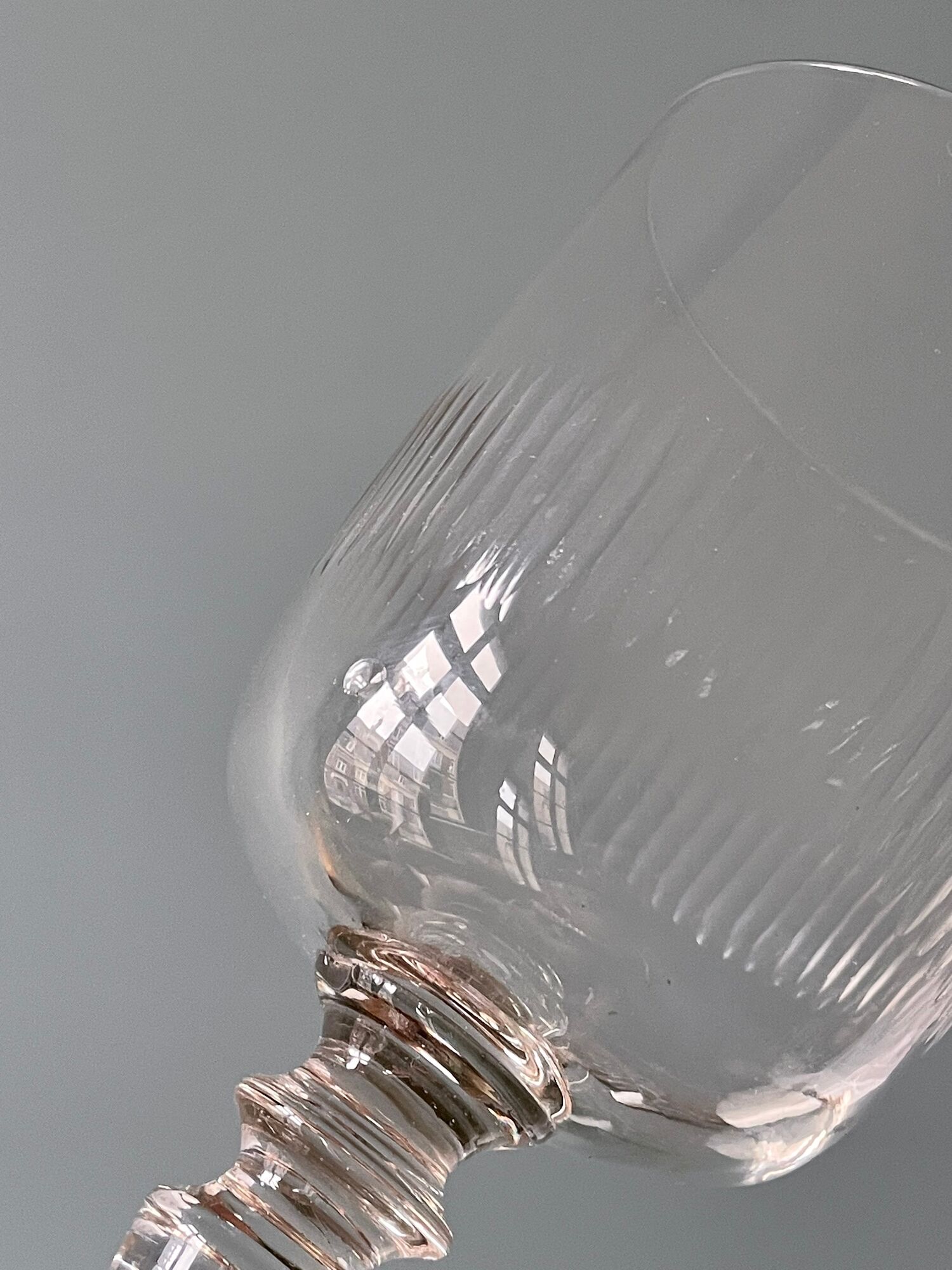 Set of 8 old glasses in Portieux crystal