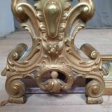 Gilt bronze hearth bar