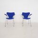 Ensemble de 2 chaises à repas modèle 3207 par Arne Jacobsen pour Fritz Hansen, Denmar