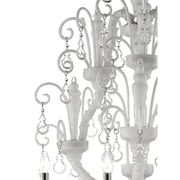 Handcrafted Modern White Ca’ Rezzonico Chandelier With Curled Murano Glass