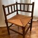 Chaise d’angle bois perlé