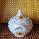 Sugar bowl, Sarreguemines earthenware factory, France