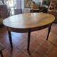 Large oval farmhouse table in solid oak, 19th century, 243 × 153cm