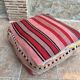Handmade Berber Kilim pouf, floor cushion.
