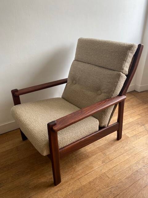 Fauteuil teck scandinave 1960