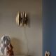 Brutalist wall lamp Svend Aage Holm Sørensen in brass, 1960s