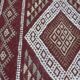 Brown margoum rug hand-woven in natural wool