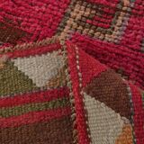 3x10 Pink & Red Tribal Vintage Runner Rug, 80x306Cm