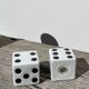 Ceramic salt and pepper shaker dice