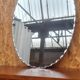 Miroir biseauté ovale 1950