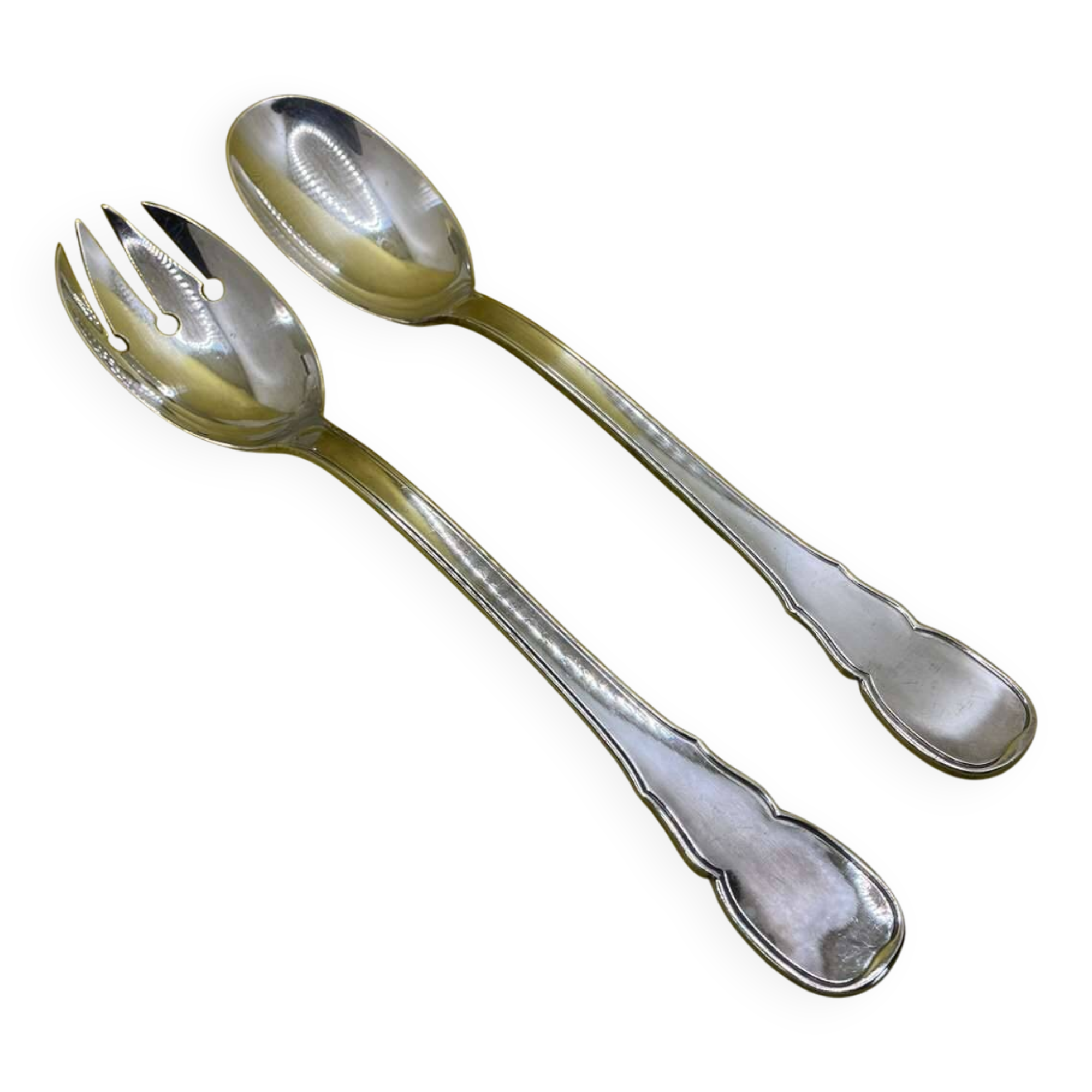 Boulenger silver-plated metal salad servers