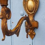 Vintage Rams Head French Bronze Wall Sconces Wall Lights C1930s Pair