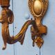 Vintage rams head French Bronze Wall Sconces wall lights C1930s Pair