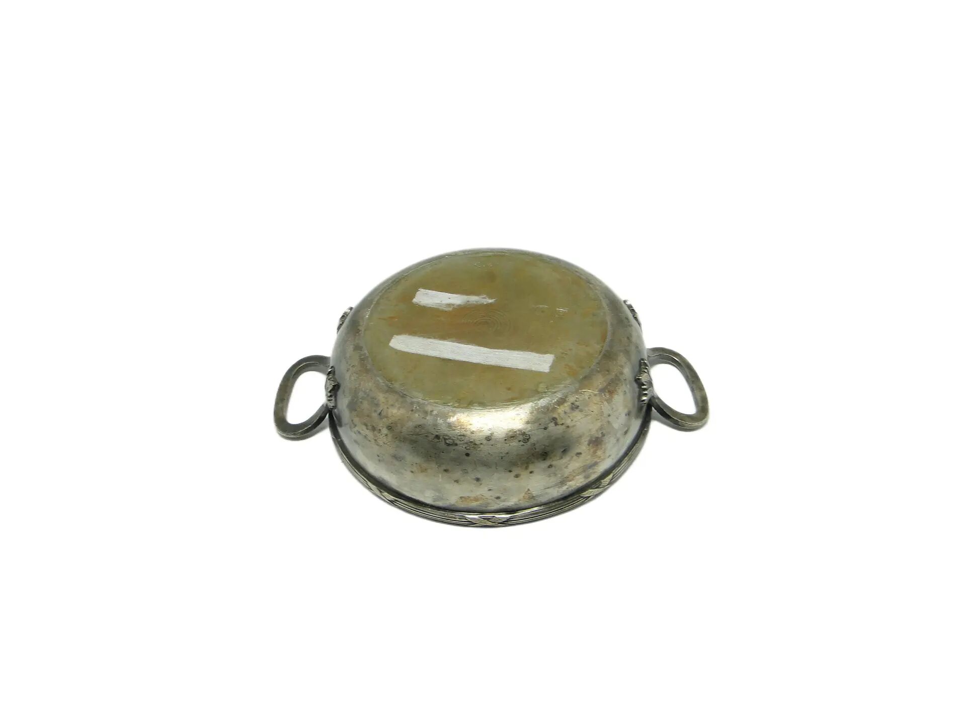 Eclectic pot, patinated brass, Austria, early 20th century