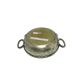 Eclectic pot, patinated brass, Austria, early 20th century