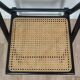 4 chaises pliantes bois et rotin