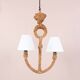 Audoux & Minet - vintage anchor rope chandelier - France circa 1950