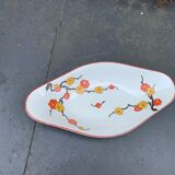 Serving dish and gravy boat in limoges porcelain, stamped b & cie limoges france