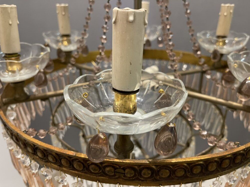 Italian Murano Glass Chandelier, 1950s