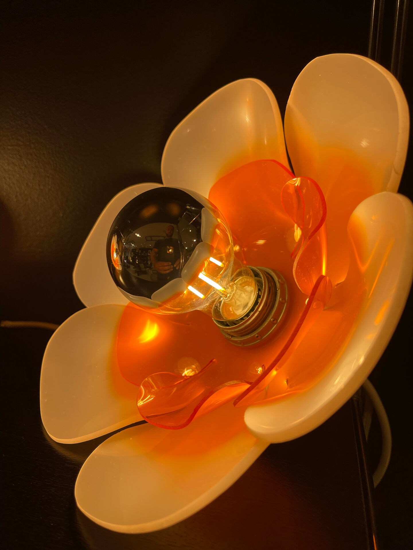 Pair of Flowers wall lights 1970