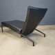 Vintage black leather chaise longue by Peter Mally for Cor, 1990s