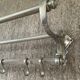 Art deco aluminum wardrobe coat rack with hat holder