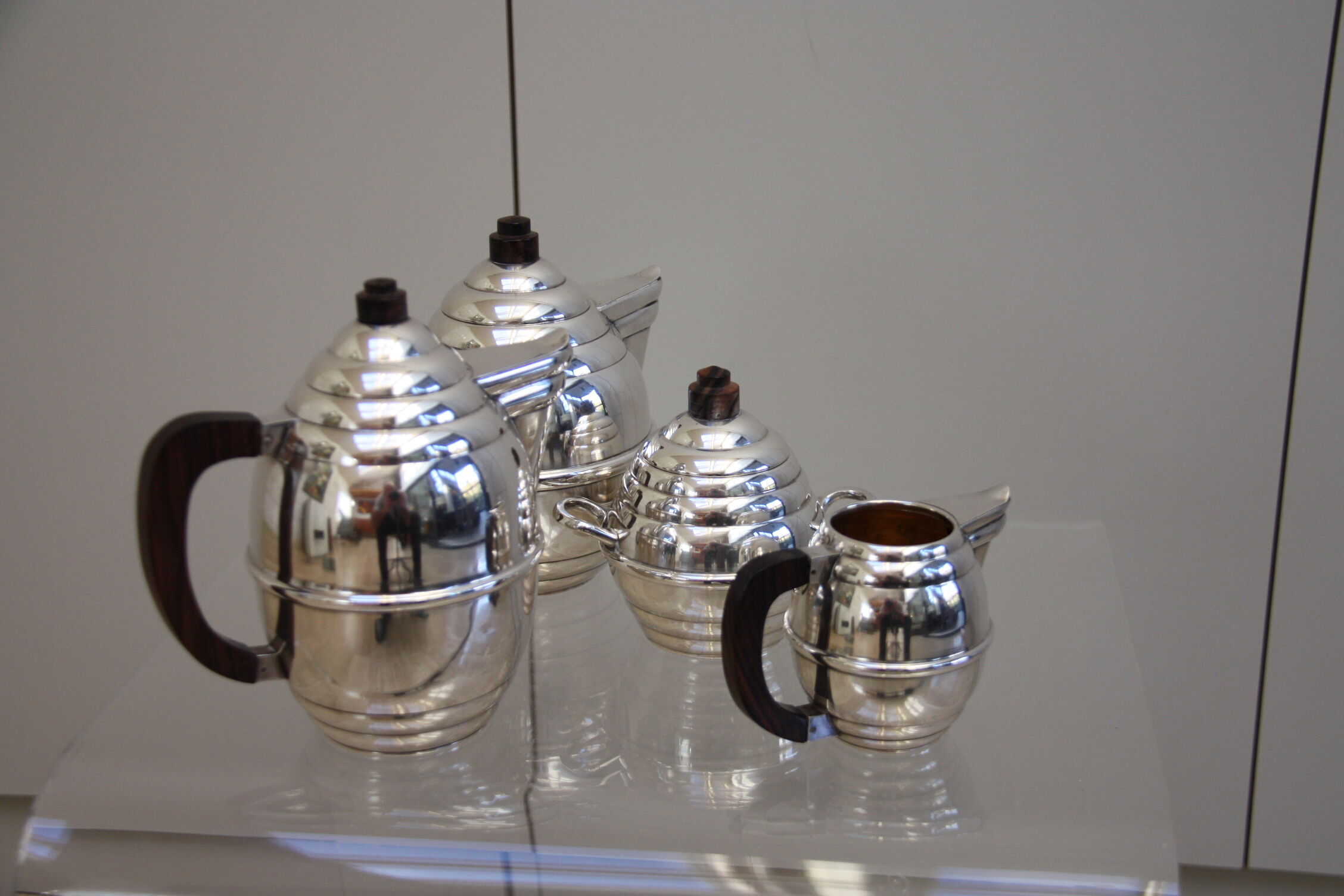 Silver plated coffee and tea set in art deco style - France - 1950's
