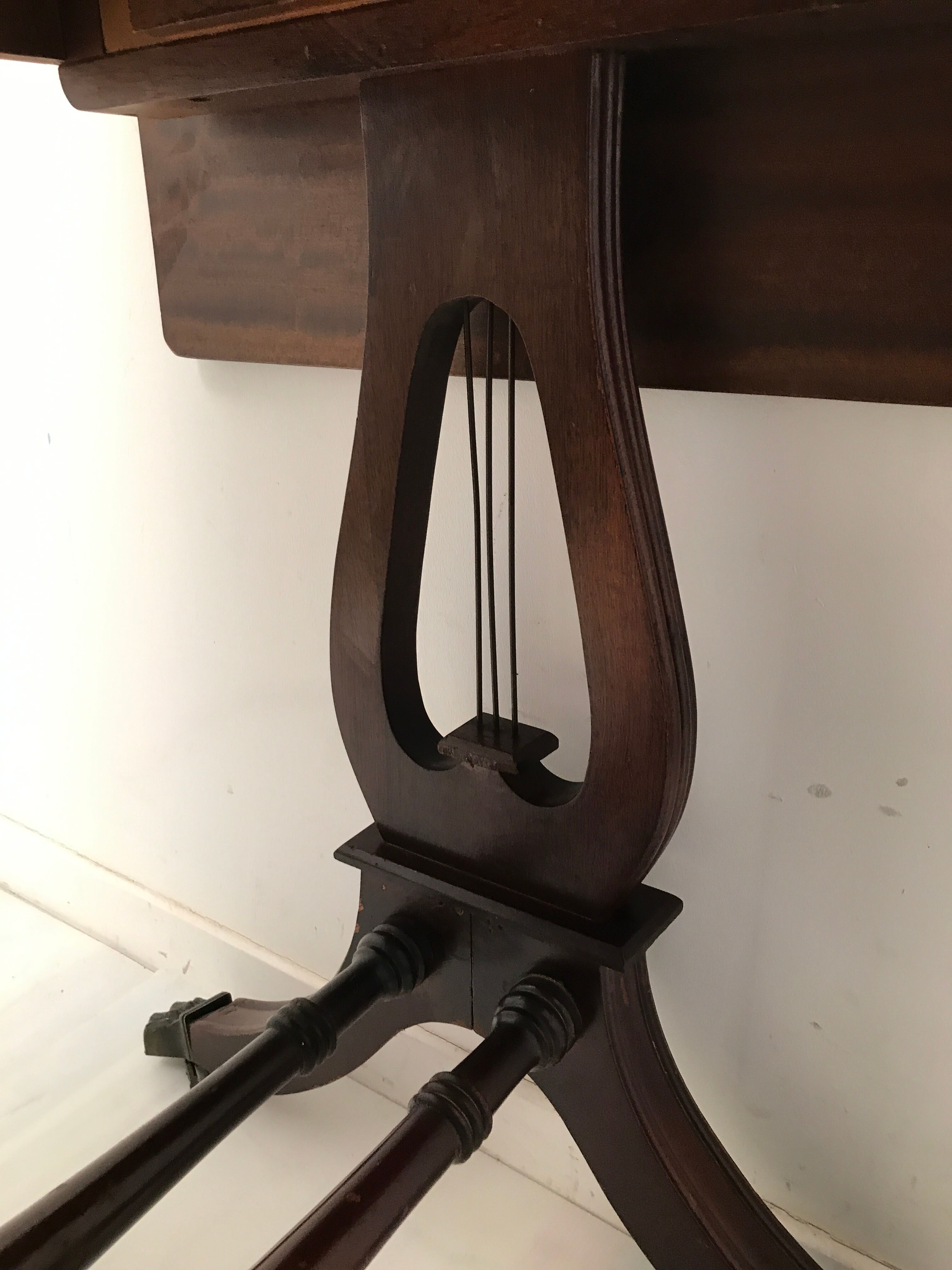 Wooden lyre english style desk