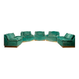 Set of 5 Stropiccio armchairs by Luciano Frigerio for Frigerio di Desio 1975