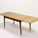 Table à manger design danois en teck extensible des années 1960