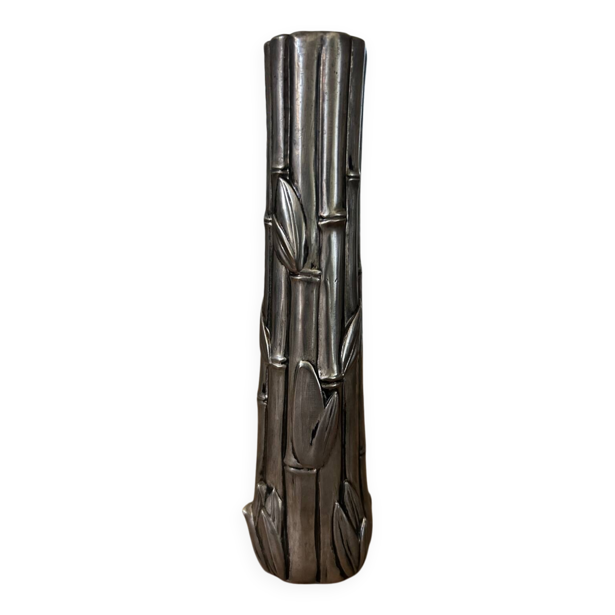 Silea silver-plated brass soliflore vase