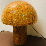 Orange mushroom lamp from Peill and Putzler, 1970s