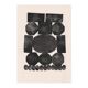 Collection de 4 peintures abstraites noires sur papier signées eawy