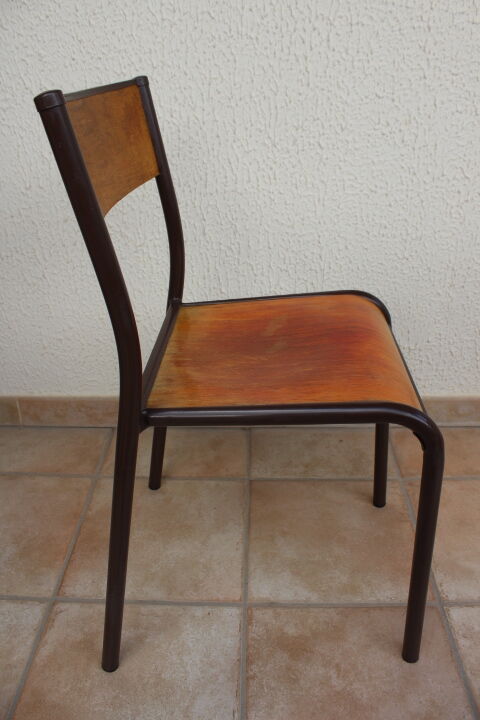Lot de 4 chaises d'école Mullca 510 vintage