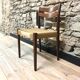 Set of 4 Scandinavian teak and rope chairs from the 60s