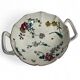 Gien, coupe faïence polychrome insectes et fleurs fin XIXème