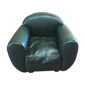 Green skai club chair