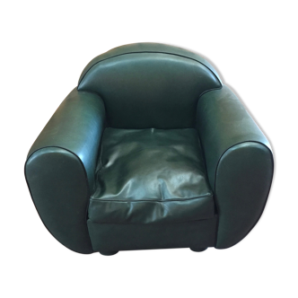 Green skai club chair