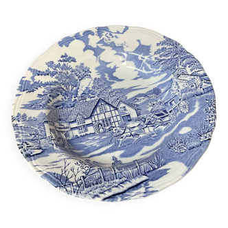 Ironstone blue iron earth plates
