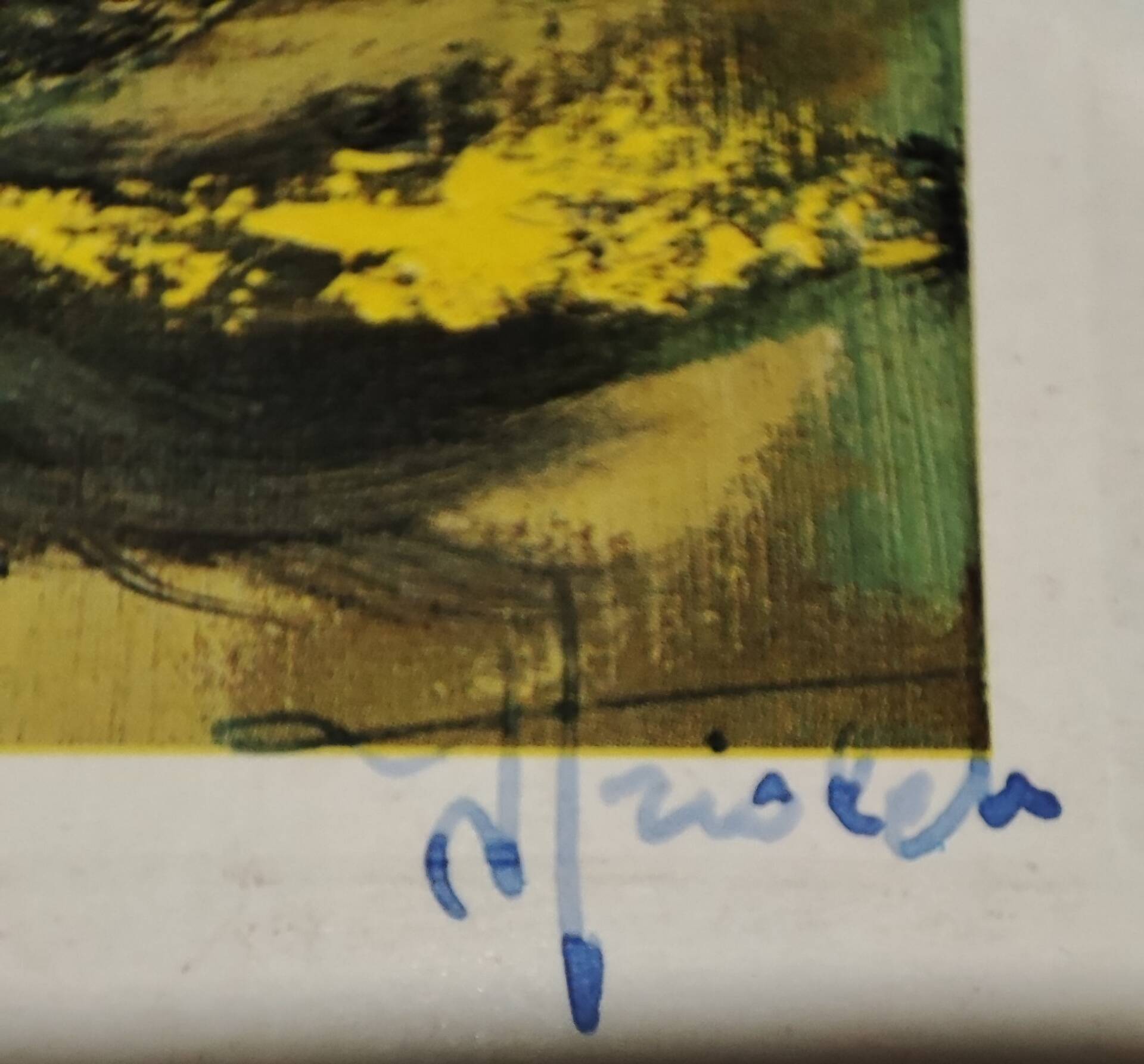 Lithographie signée Jean Triolet – Paysage de Provence
