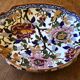 Ceramic hollow dish gien France decoration flowers peony hand painted
