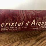 Vintage soliflor vase in Arques crystal, new in box