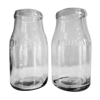 Vintage glass jars 1 l brand l'ideale