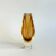 Faceted Murano Sommerso amber vase