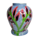Ricard enamelled ceramic vase, signed, 28 cm